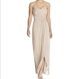 Dessy Strapless Gown style 2882 color cameo